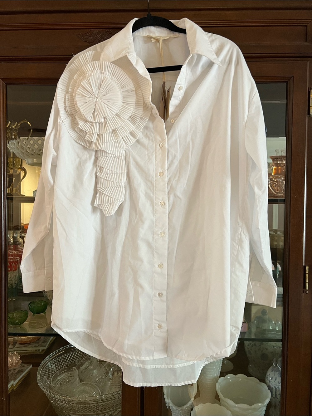 NWT Forever that girl oversized tunic button up